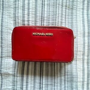 Red Leather Michael Kors Bag